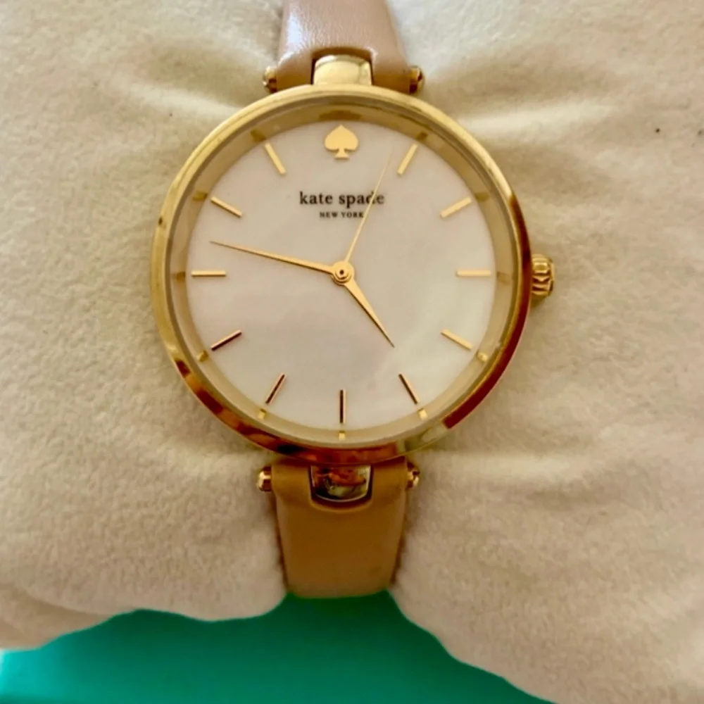 Kate Spade Metro Mother-of-Pearl Analog Leather-Strap Watch - Picture 1 of 9
